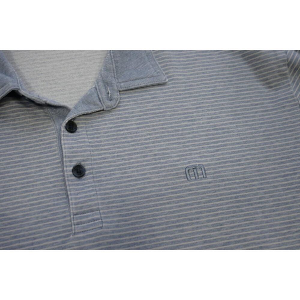 Travis Mathew Golf Polo Striped Pima Poly Stretch Golf Shirt Mens Size 2XL XXL - Picture 6 of 11